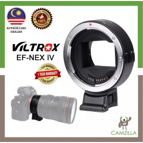 VILTROX EF-NEX IV High Speed Auto Focus Lens Mount Adapter Ring for Canon EF/EF-S Lens to Camera Sony A9 A7 A7R A6300 A6500 NEX Series Full-frame with USB Upgrade Port, CDAF and PDAF Switch Mode.